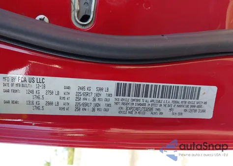 2018 Dodge Journey Se из США, поврежденный, VIN 3C4PDCAB7JT532595